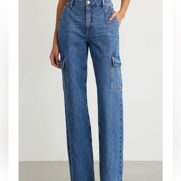 Dynamite Heidi High Rise Wide Cargo Jeans - Picture 1 of 6